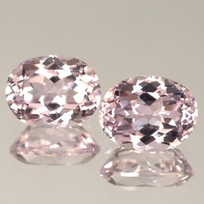 Gemas de kunzita rosa natural de  ct, corte óvalo, VVS