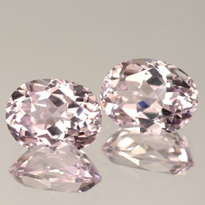 Gemas de kunzita rosa natural de  ct, corte óvalo, VVS