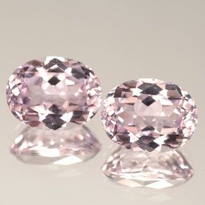 Gemas de kunzita rosa natural de  ct, corte óvalo, VVS