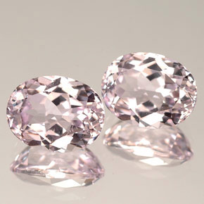 Gemas de kunzita rosa natural de  ct, corte óvalo, VVS