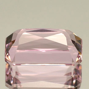 Kunzita rosa natural de 1,94 ct, corte esmeralda, VVS