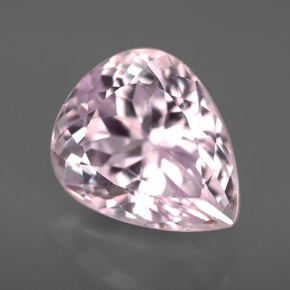 Kunzita rosa natural de 8,09 ct, en forma de pera, VVS-VS