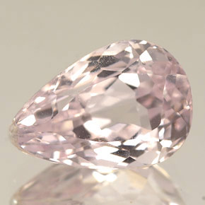 Kunzita rosa natural de 4,44 ct, en forma de pera, VVS-VS