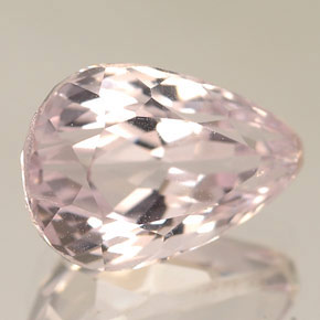 Kunzita rosa natural de 4,44 ct, en forma de pera, VVS-VS