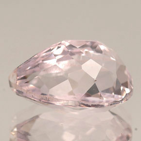 Kunzita rosa natural de 4,44 ct, en forma de pera, VVS-VS