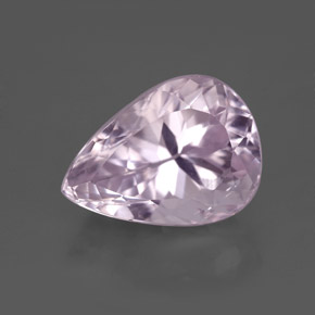 Kunzita rosa natural de 6,29 ct, en forma de pera, VVS