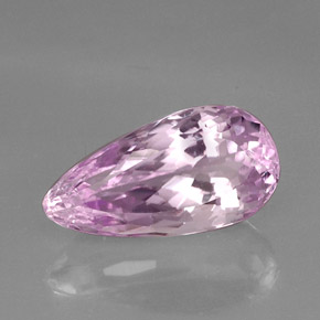 Kunzita rosa natural de 15,46 ct, en forma de pera, VVS-VS