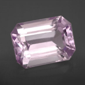 Kunzita Rosa natural de 9.91 ct, corte esmeralda, VVS-VS