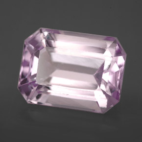 Kunzita Rosa natural de 9.91 ct, corte esmeralda, VVS-VS