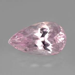 Kunzita rosa natural de 6,26 ct, en forma de pera, VVS-VS