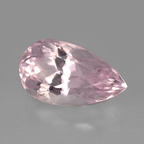 Kunzita rosa natural de 6,26 ct, en forma de pera, VVS-VS