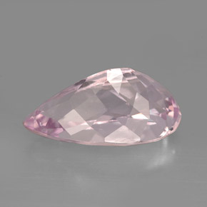 Kunzita rosa natural de 6,26 ct, en forma de pera, VVS-VS