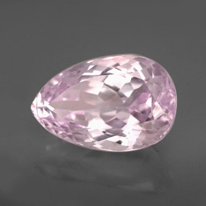 Kunzita rosa natural de 6,92 ct, en forma de pera, VVS