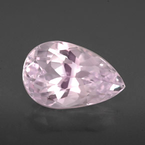 Kunzita rosa natural de 4,09 ct, en forma de pera, VVS