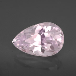 Kunzita rosa natural de 4,09 ct, en forma de pera, VVS