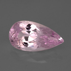 Kunzita Rosa natural de 6.39 ct, En forma de pera, VVS