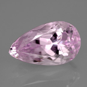 Kunzita rosa natural de 9,18 ct, en forma de pera, VVS-VS