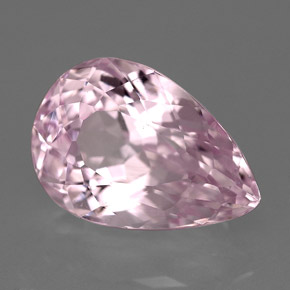 Kunzita rosa natural de 7,87 ct, en forma de pera, VVS-VS