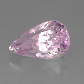 Kunzita rosa natural de 9,19 ct, en forma de pera, VVS-VS