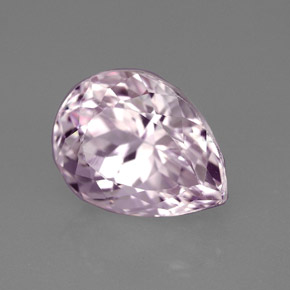 Kunzita rosa natural de 4,28 ct, en forma de pera, VVS-VS