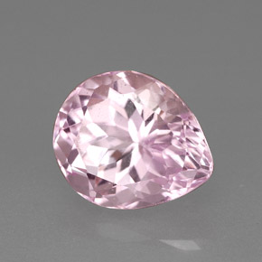 Kunzita rosa natural de 4,18 ct, en forma de pera, VS
