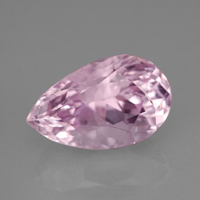 Kunzita rosa natural de 6,53 ct, en forma de pera, VVS-VS