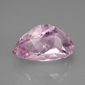 Kunzita rosa natural de 6,53 ct, en forma de pera, VVS-VS