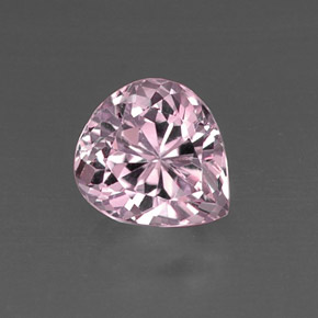 Kunzita rosa natural de 5,94 ct, en forma de pera, VVS-VS
