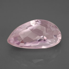 Kunzita rosa natural de 8,41 ct, en forma de pera, VVS-VS