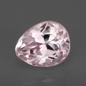 Kunzita rosa natural de 2,00 ct, en forma de pera, VVS-VS