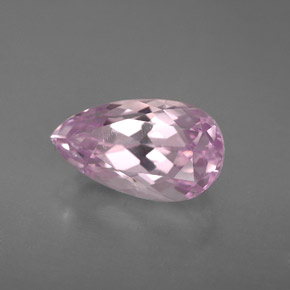 Kunzita rosa natural de 3,91 ct, en forma de pera, VVS-VS