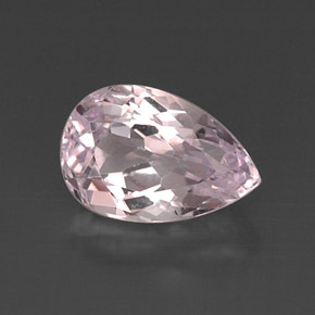 Kunzita rosa natural de 6,55 ct, en forma de pera, VVS-VS