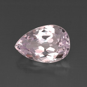 Kunzita rosa natural de 6,55 ct, en forma de pera, VVS-VS