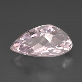 Kunzita rosa natural de 11,84 ct, en forma de pera, VVS-VS