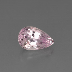 Kunzita rosa natural de 5,74 ct, en forma de pera, VS