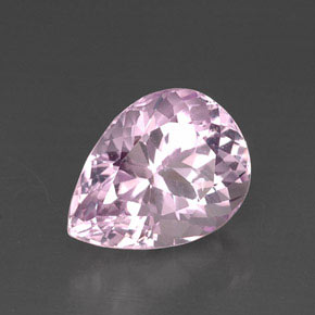 Kunzita rosa natural de 13,68 ct, en forma de pera, VVS-VS