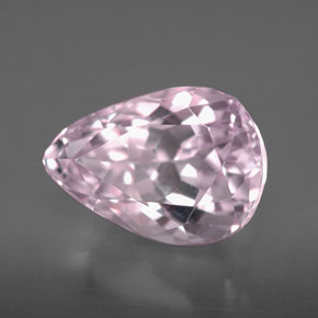 Kunzita rosa natural de 5,60 ct, en forma de pera, VVS