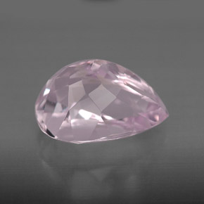 Kunzita rosa natural de 5,60 ct, en forma de pera, VVS