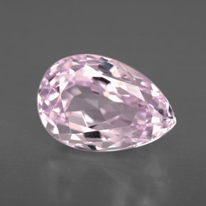 Kunzita rosa natural de 4,52 ct, en forma de pera, VVS-VS