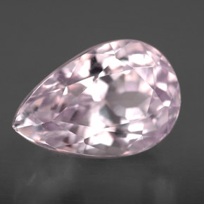 Kunzita rosa natural de 6,41 ct, en forma de pera, VVS-VS