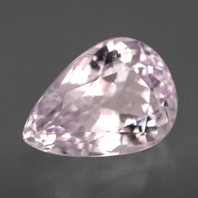 Kunzita rosa natural de 7,17 ct, en forma de pera, VS