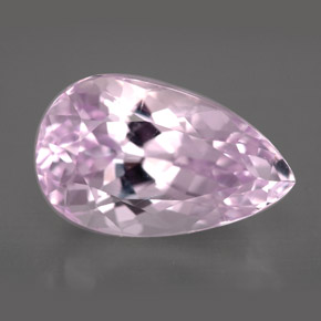 Kunzita rosa natural de 9,19 ct, en forma de pera, VVS-VS