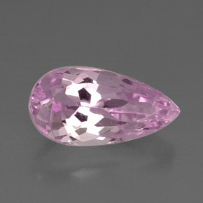 Kunzita rosa natural de 6,58 ct, en forma de pera, VVS