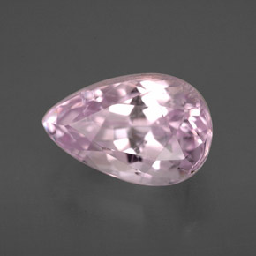 Kunzita rosa natural de 4,55 ct, en forma de pera, VS
