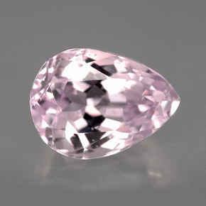 Kunzita rosa natural de 5,78 ct, en forma de pera, VVS-VS