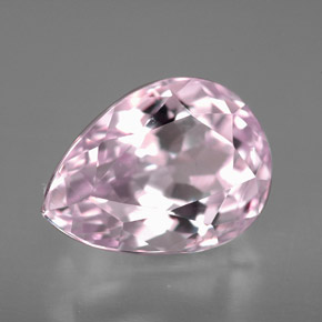 Kunzita rosa natural de 5,78 ct, en forma de pera, VVS-VS