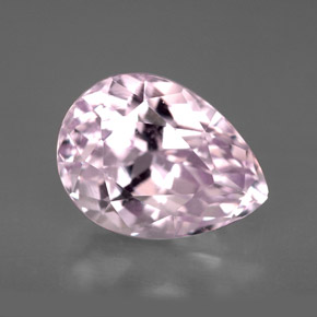 Kunzita rosa natural de 5,22 ct, en forma de pera, VVS