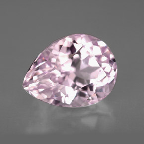 Kunzita rosa natural de 5,22 ct, en forma de pera, VVS
