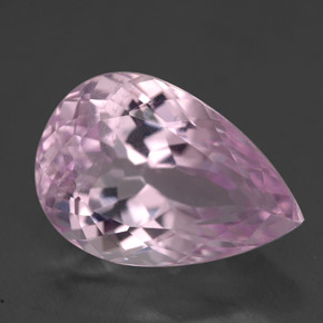 Kunzita rosa natural de 6,61 ct, en forma de pera, VS