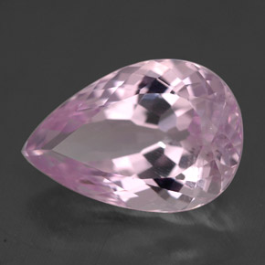 Kunzita rosa natural de 6,61 ct, en forma de pera, VS